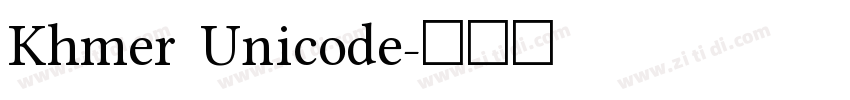 Khmer Unicode字体转换